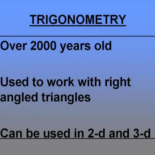 Understanding Right Angled Triangles