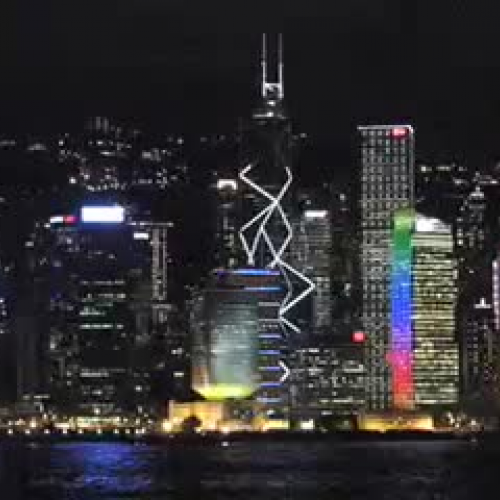 The Bank of China Building Lighting Up