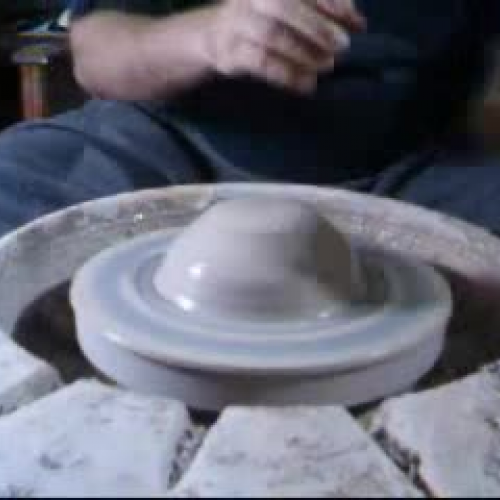 Making a bowl: stage 1, wheel throwing