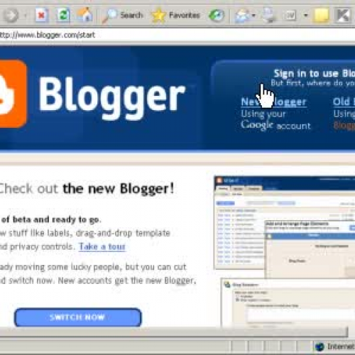 Use blogger to create a blog