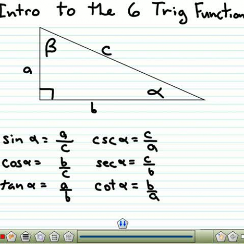 Intro to the Six Trig Functions Part 2