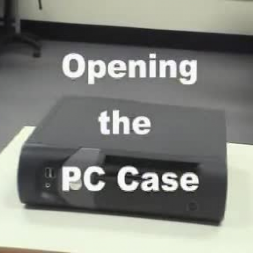 Opening a PC case