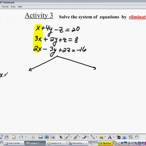 solving system of lin eq in three variables b