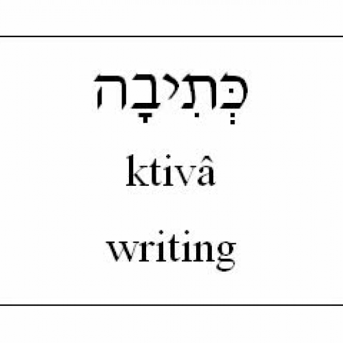Learn Hebrew - Reading and Writing Vocabulary