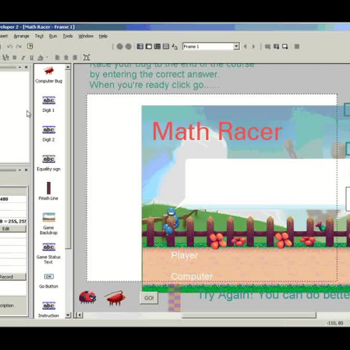 Build a video game -- Math Racer 