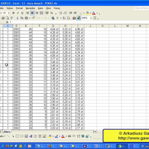 Excel 12 cz. 2 filtowanie danych