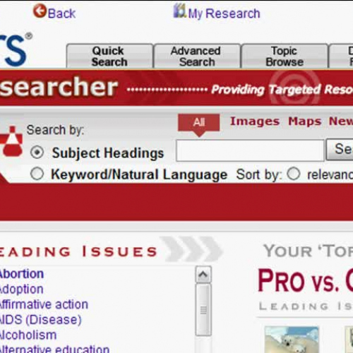 SIRS Researcher Overview @ ProQuest