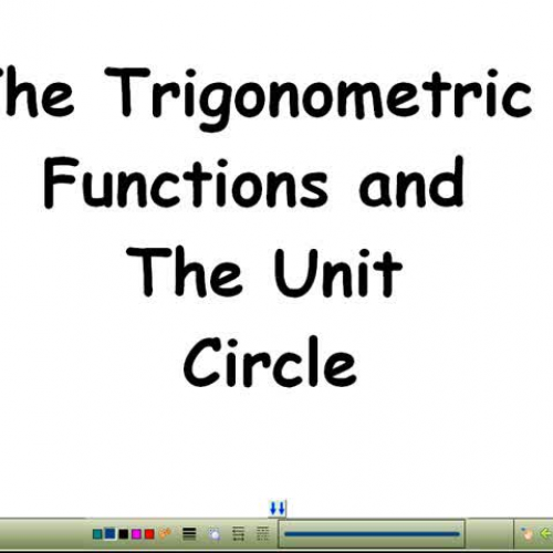 Unit Circle Definitions of the Trigonometry F