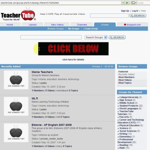 TeacherTube Advertising Team - GROUPS 728x90 