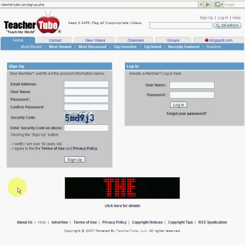 TeacherTube Advertising Team - SIGNUP PAGE 72