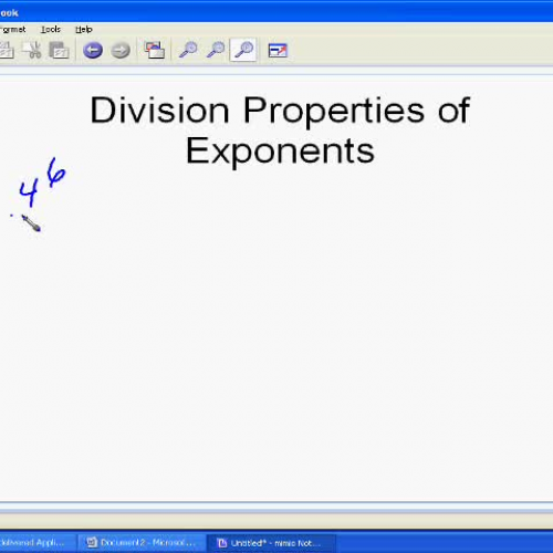 A18 Division Exponent Property