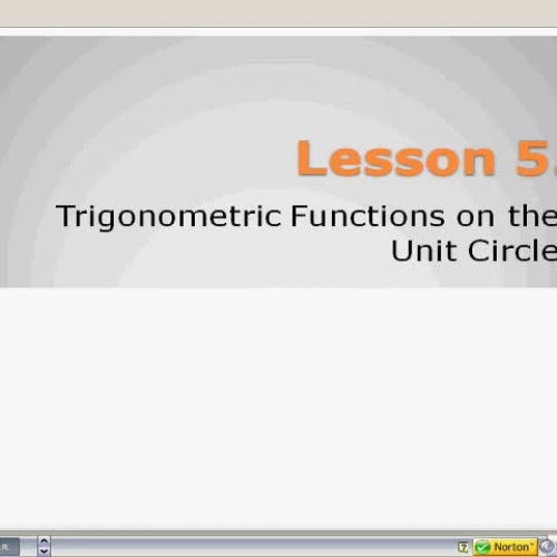 Trigonometric Functions on a Unit Circle