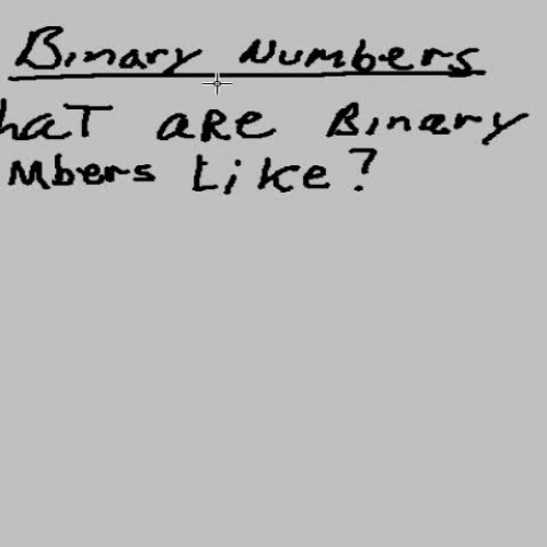 1a. Binary Numbers part 1