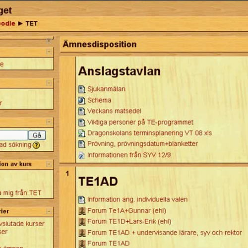Internal communication with Moodle