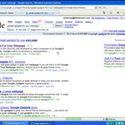 Adding Google Gadgets