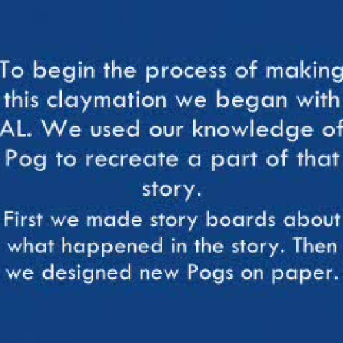 Middle Primary Claymation