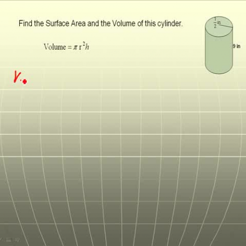 Cylinder:  Volume and Surface Area