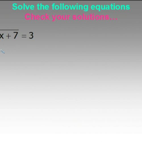 Solving Radical Equations KORNCAST