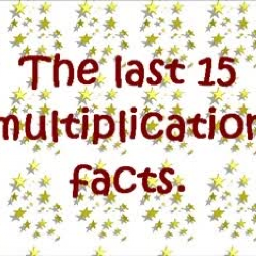 Last 15 multiplication number facts