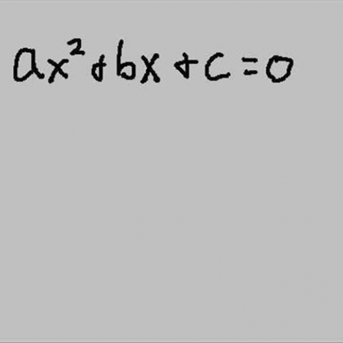 1a Quadratic equation derived