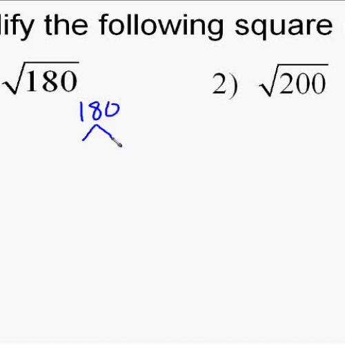 A19.3 Simplifying Square Roots
