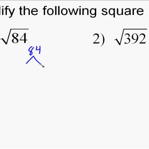 A19.4 Simplifying Square Roots