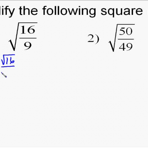 A19.5 Fractions in Square Roots