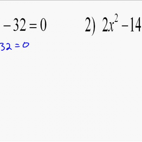 A19.10 Simple Quadratic Equations