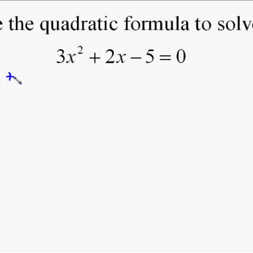 A19.12 Quadratic Formula