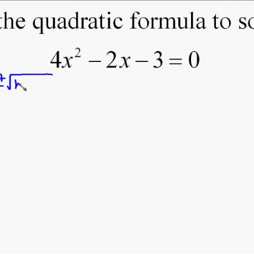 A19.13 Using the Quadratic Formula