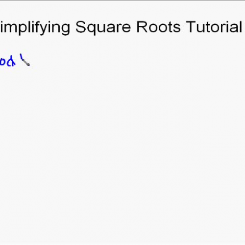 A19 Simpllifying Square Roots