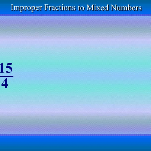 Improper Fractions to Mixed Numbers by Mr Lee
