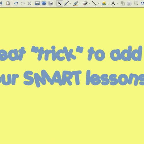 Hiding text in SMART Notebook
