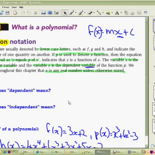 2.1 Defining Polynomials Part A