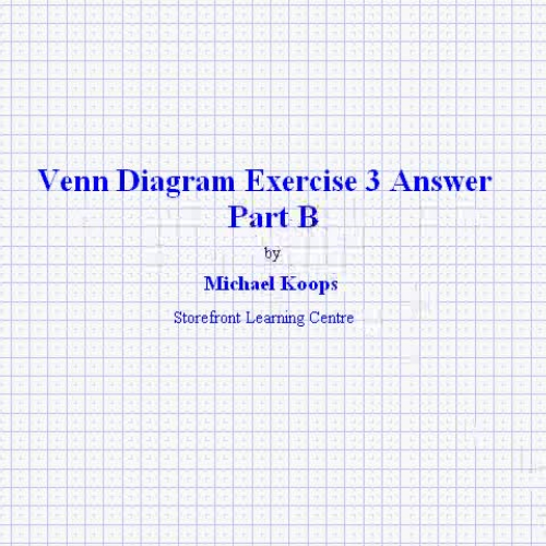 Venn Diagram Exercise 3 Answer - Part B