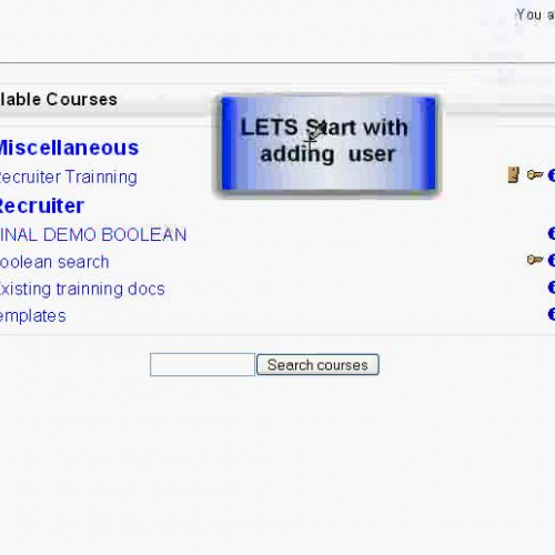 adding user in moodle
