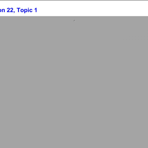 Lesson 22 Topic 1