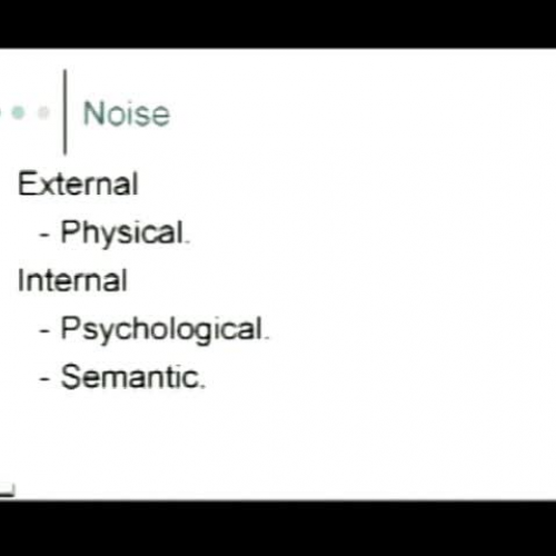Best Practices Workshop Noise in the communic