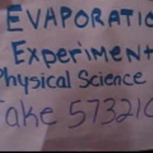 Science Experiment Evaporation
