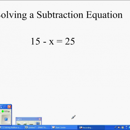 Subtracting Equations