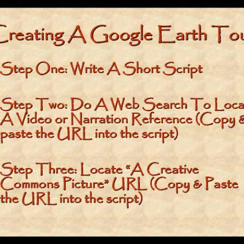 Creating A Google Earth Tour