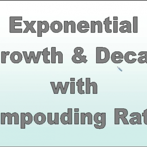 Exponential Growth and Decay with Compounding