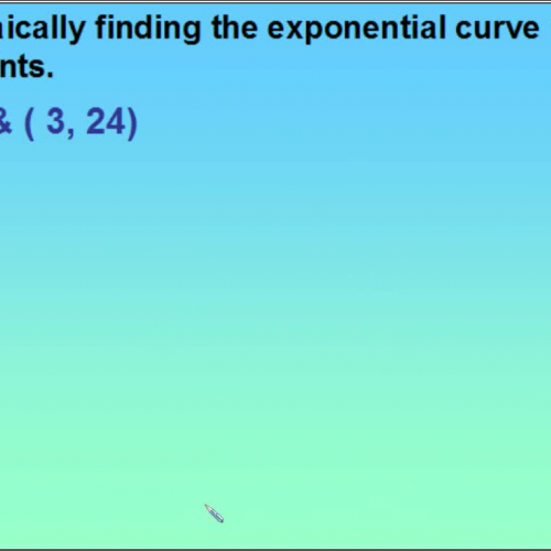 Finding Exponential Graphs given Data KORNCAS