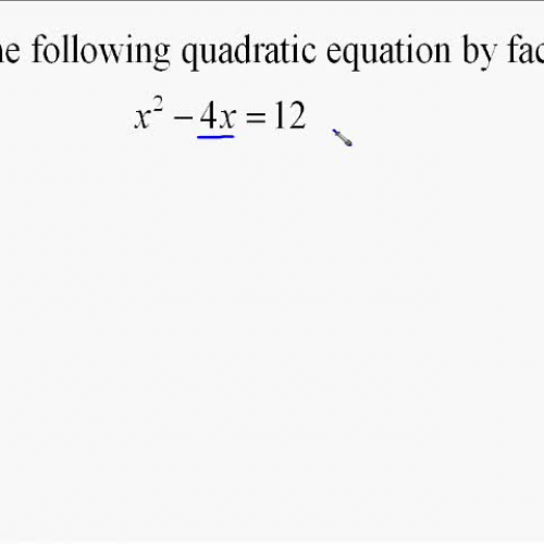 A110.2 Solving Quadratic Equations by Factori