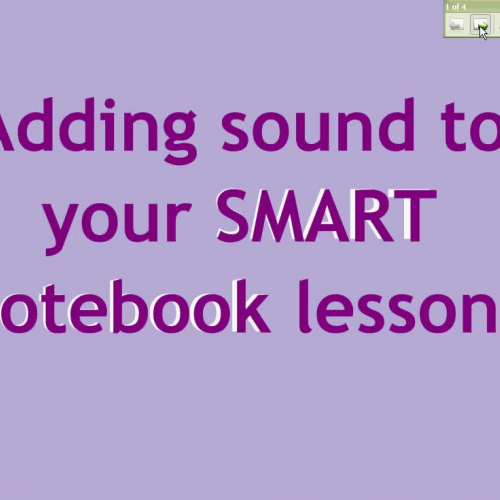 Embedding sound in SMART Notebook