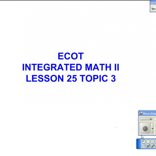 Lesson 25 Topic 3