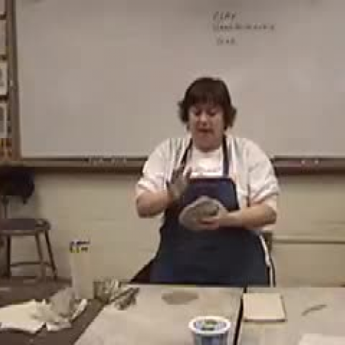 clay making--slab technique hand building