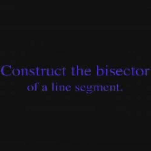 Euclidean Construction of a Segment Bisector