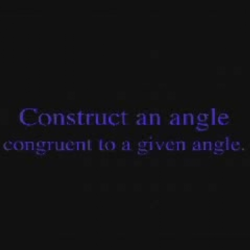 Euclidean Construction of Congruent Angles