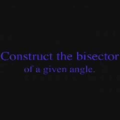 Euclidean Construction of an Angle Bisector